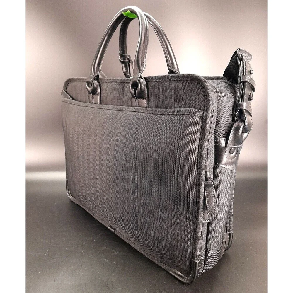 P.I.D personnel index design business Laptop bag Ballistic Black Nylon Briefcase